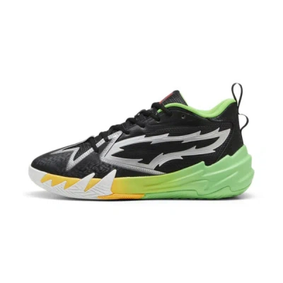 Puma X 2k Scoot Zeros Men's Basketball Shoes In Black-fluo Green