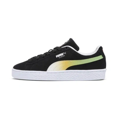 Puma X 2k Suede Big Kids' Sneakers In Black-sun Stream- White