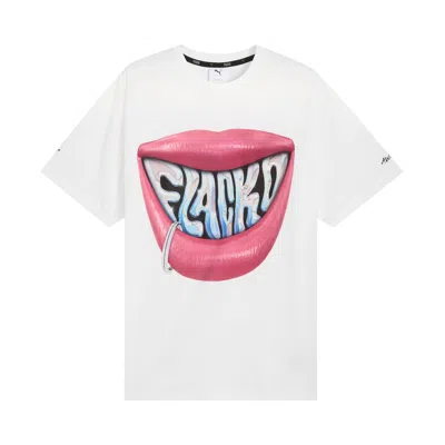 Pre-owned Puma X A$ap Rocky Flacko Smile Tee 'white' | Men's Size L