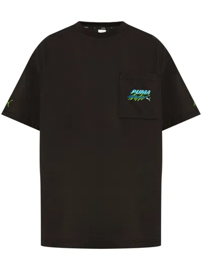 Puma X A$ap Rocky Pocket-detail T-shirt In Schwarz