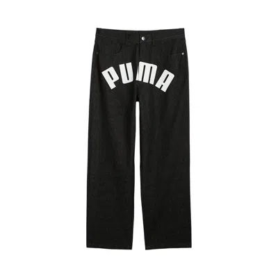 Pre-owned Puma X A$ap Rocky Printed Denim Pants ' Black' | Men's Size 38