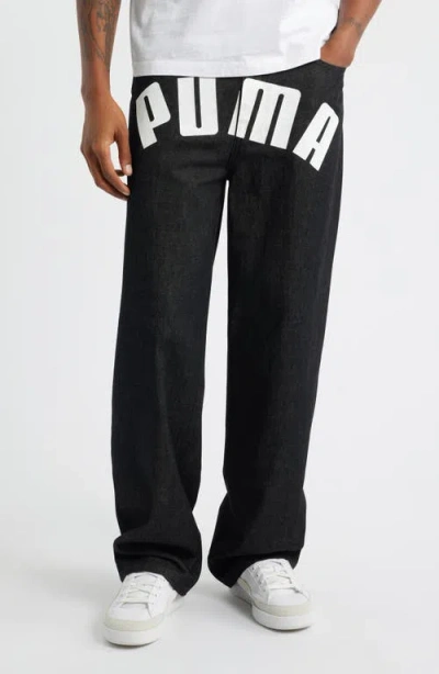 PUMA PUMA X A$AP ROCKY RELAXED FIT LOGO JEANS