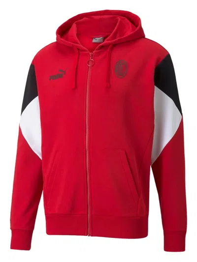Puma Ac Milan Full-zip Hoodie In Red