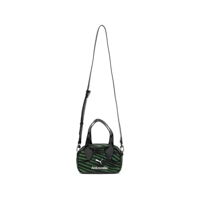 Puma X Ahluwalia X Ahluwalia Mesh-knit Cross Body Bag In Black