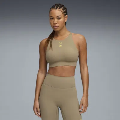 Puma X Alex Toussaint Shapeluxe Women's Moisture Wicking, Mid Impact Sports Bra In Multi