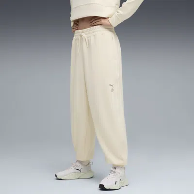 Puma X Alex Toussaint Women's High-waist Training Joggers Pant In White