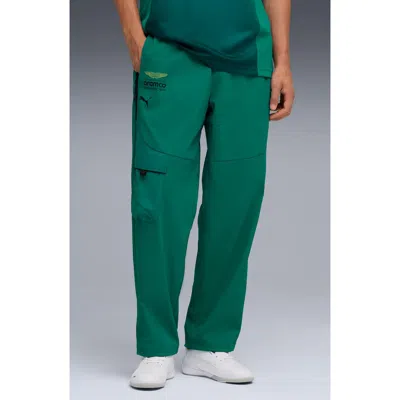 Puma X Amf1 Tech Water Repellent Stretch Nylon Cargo Pants In Green