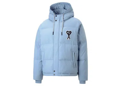 Pre-owned Puma X Ami Padded Jacket In Faded Denim