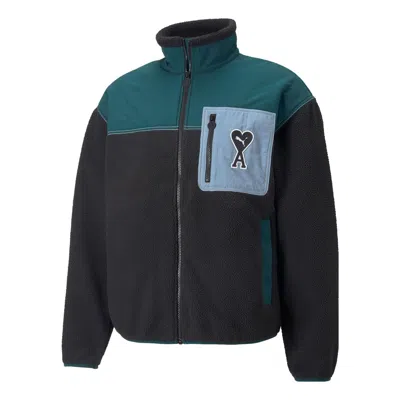 Puma X Ami Sherpa Jacket 'black' In Multi