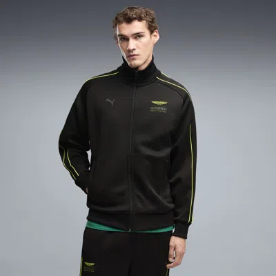 Puma X Aston Martin Aramco F1® Team Men's T7 Track Jacket In Black