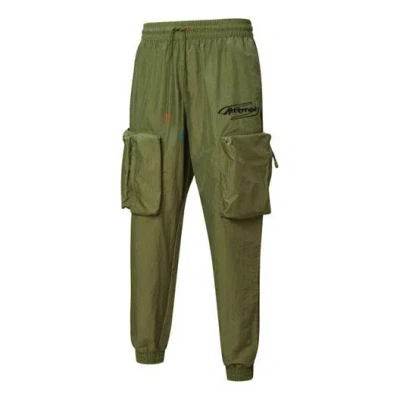 Puma X Attempt Crossover Casual Drawstring Woven Long Pants Green