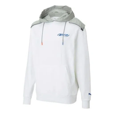 Puma X Attempt Hoodie 'white Grey' In Gray