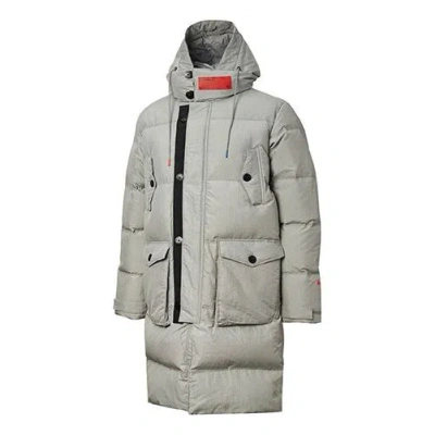 Puma X Attempt Padded Down Jacket 'grey Black' In Neutral