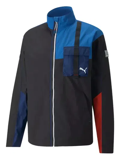 Puma X Bmw M Motorsport Colour-block Track Jacket In Black