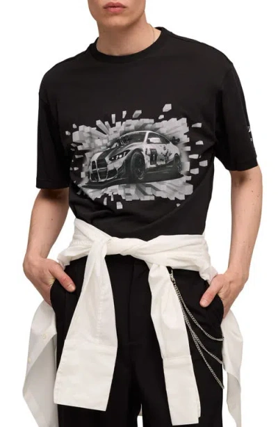 Puma X Bmw M Motorsport Cotton Graphic T-shirt In Black
