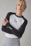 Puma X Bmw M Motorsport Graphic Long Sleeve Baby Tee In Black, Women's At Urban Outfitters In Multi