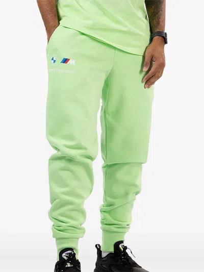 Puma X Bmw M Motorsport Logo-print Track Pants In Green