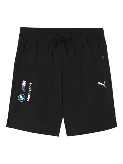 Puma X Bmw M Motorsport Logo-print Track Shorts In Black