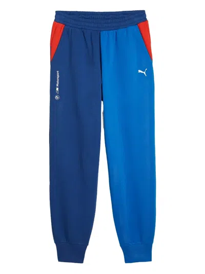 Puma X Bmw Motorsport Colourblock Logo Trousers In Blue
