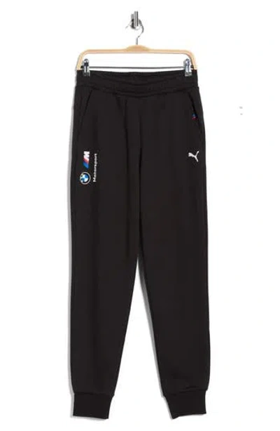Puma X Bmw Motorsport Essential Fleece Joggers In Black