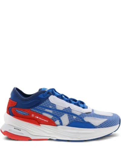 Puma X Bmw Motorsport Extent Nitro Grid-pattern Sneakers In Blue
