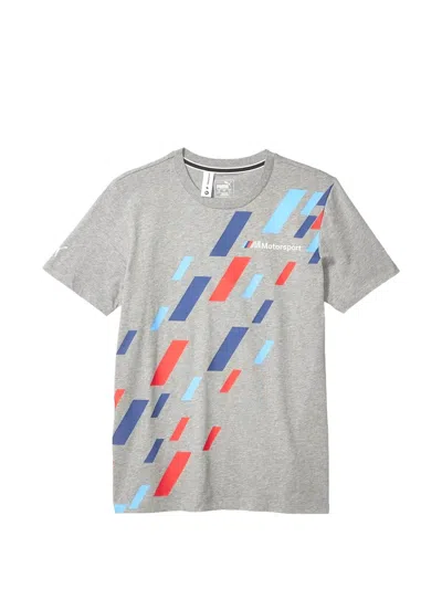 Puma X Bmw Motorsport Graphic-print T-shirt In Gray