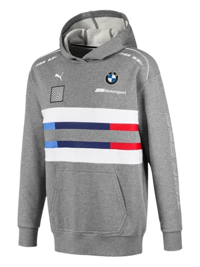 Puma X Bmw Motorsport Hooded T-shirt In Gray