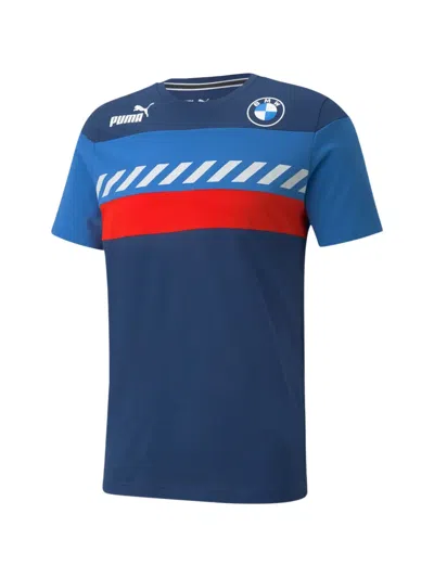 Puma X Bmw Motorsport Logo-patch T-shirt In Blue