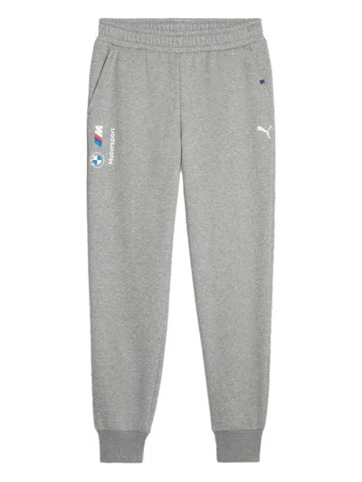 Puma X Bmw Motorsport Logo-print Track Pants In Gray
