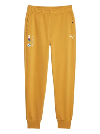 Puma X Bmw Motorsport Logo-print Track Pants In Yellow