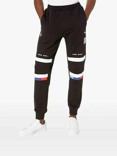 Puma X Bmw Motorsport Stripe-detail Track Pants In Black