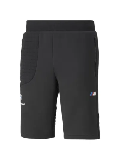 Puma X Bmw Motorsport Textured Track Shorts In Black