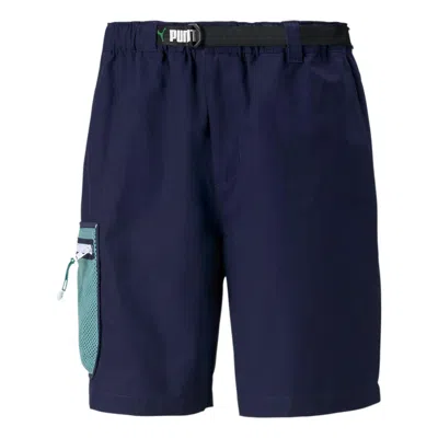 Puma X Butter Goods Rip Stop Cargo Short 'navy' In Blue