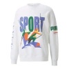 Puma X Butter Goods Unisex Printing Round-neck Sweatshirt White