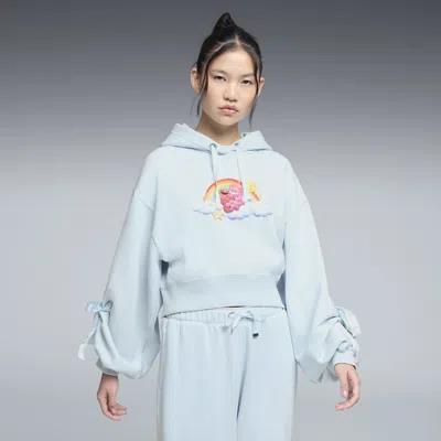 Puma X Care Bears X Sesame Street Women's Relaxed Fleece Hoodie In Blue