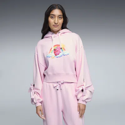 Puma X Care Bears X Sesame Street Women's Relaxed Fleece Hoodie In Pink