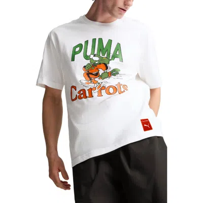 Puma X Carrots Cotton Graphic T-shirt In White