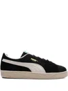 Puma X Charles F. Suede-leather Low-top Sneakers In Black