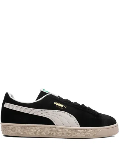Puma X Charles F. Suede-leather Low-top Sneakers In Black