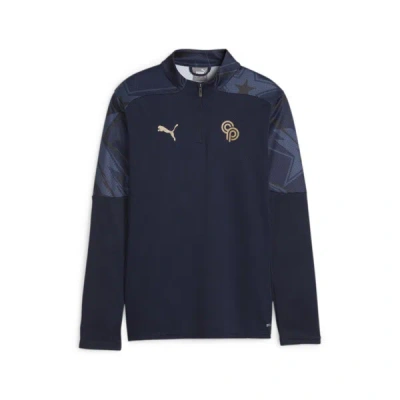 Puma X Christian Pulisic Big Kids' Soccer Quarter-zip Top In Navy