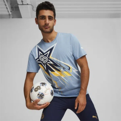 Puma X Christian Pulisic Men's Soccer Logo T-shirt In Blue