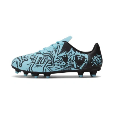 Puma X Christian Pulisic Tacto Ii Fg/ag Big Kids' Soccer Cleats Shoes In Hero Blue- Black
