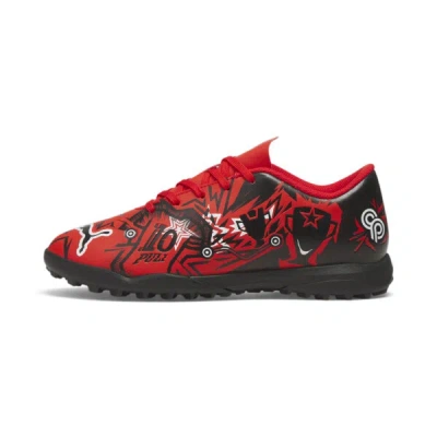 Puma X Christian Pulisic Ultra Play Turf Trainer Kids' Soccer Cleats Shoes In Red- Black- White