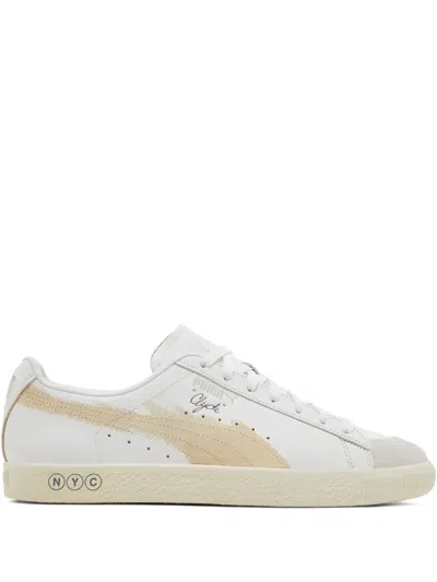 Puma X Clyde Extra Butter " White/warm White/feather Gray" Sneakers