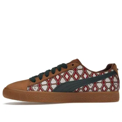 Puma X Dapper Dan Clyde Vintage 'pre-game Runway - Brown' In Multi