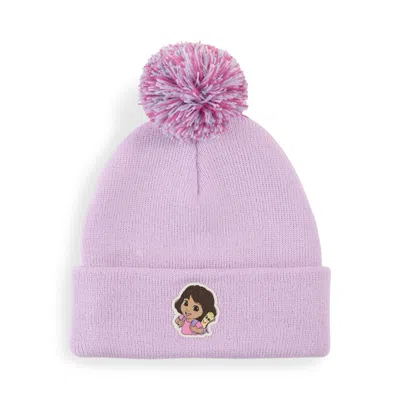 Puma X Dora The Explorer Little Kids' Pom Beanie Hat In Pink