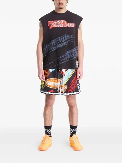 Puma X Fast & Furious Printed Shorts In Black