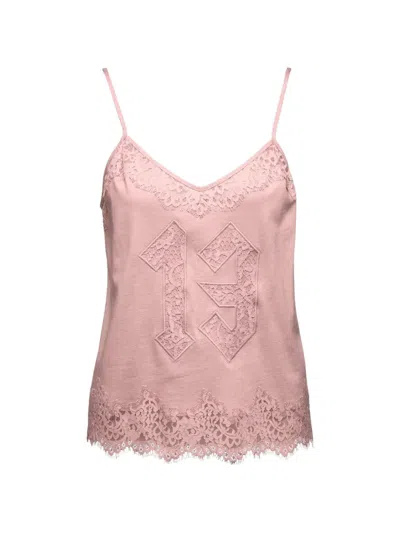 Puma X Fenty By Rihanna Lace-trim Top In Pink