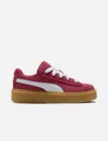 Puma X Fenty Phatty Corduroy Creeper Sneaker In Red And White In Red