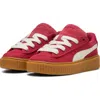 Puma X Fenty Phatty Corduroy Creeper Sneaker In Red And White In Club Red-warm White-gum